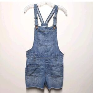 Madewell Women's Size M Denim Short Overalls Shortalls